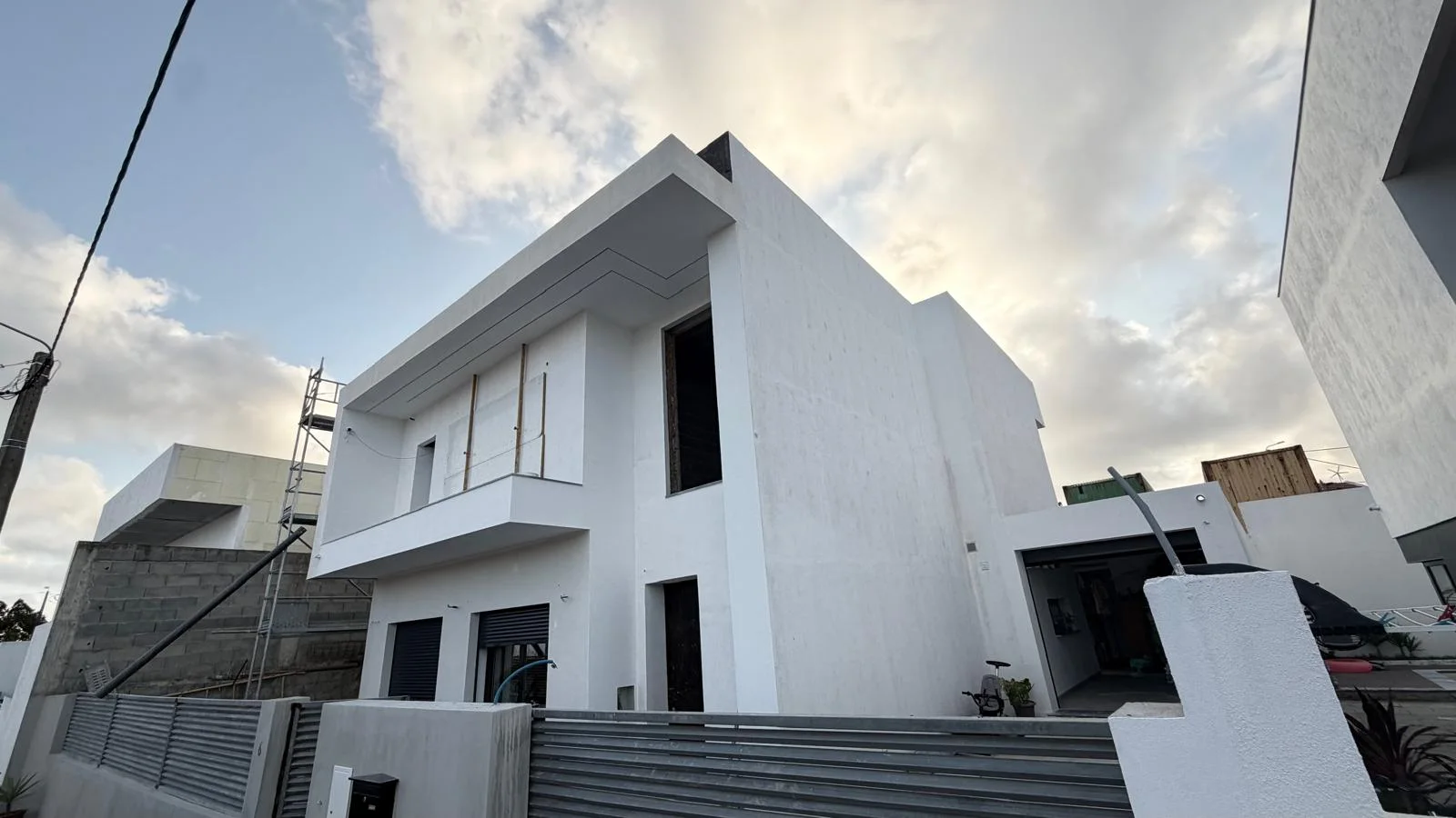 Fachada de uma obra de construção